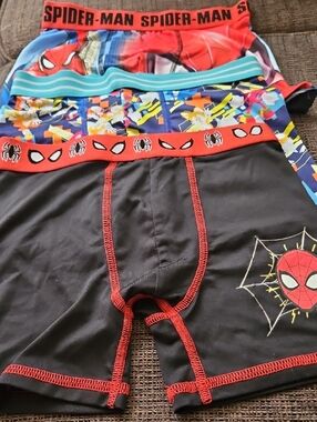 Bundle Of 3 Boys Boxers Spiderman And Sonic Hedgehog Size 8